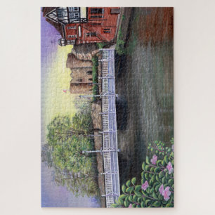 Tonbridge Castle by the River Medway Jigsaw Puzzle