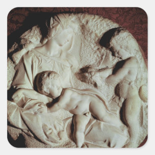 Tondo Taddei circular stone Square Sticker