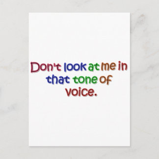 Tone of Voice Postcard