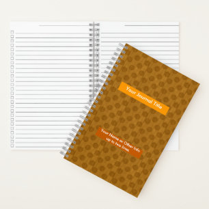 Tone-on-Tone Polka Dots - Personalised - Ochre Notebook