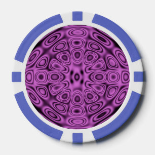 Tone on Tone Purple Diffraction Illusion Poker Chips