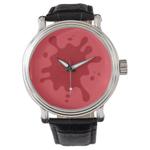 Tone-on-Tone Tomato Red Splash Watch – Customise