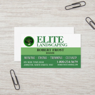 Tones of Green Landscaping Service Business Card