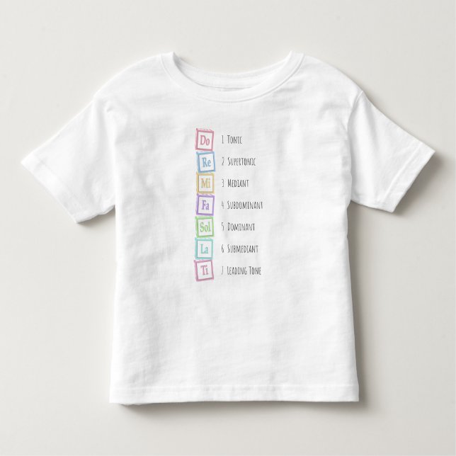 Tones of the Scale Solfeggio Musical Baby Blocks Toddler T-Shirt (Front)