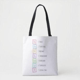 Tones of the Scale Solfeggio Musical Baby Blocks Tote Bag