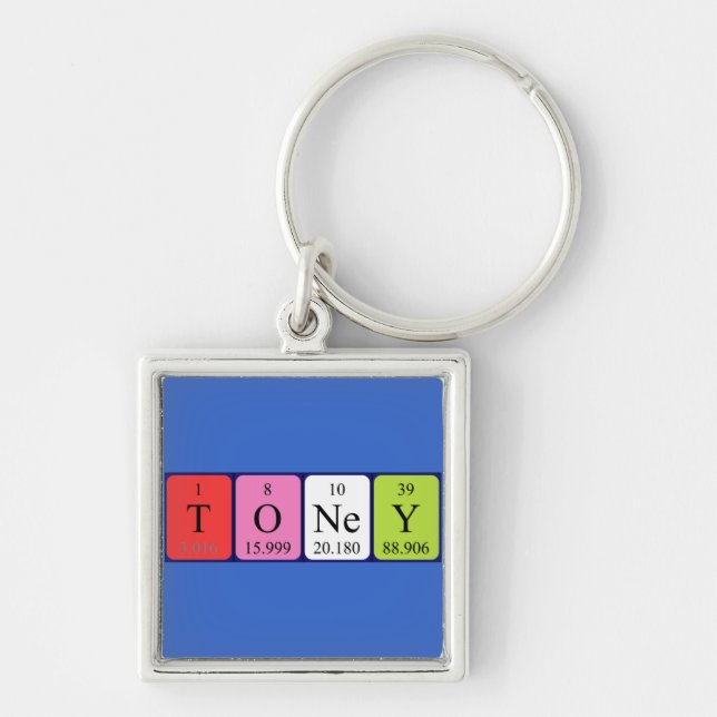 Toney periodic table name keyring (Front)