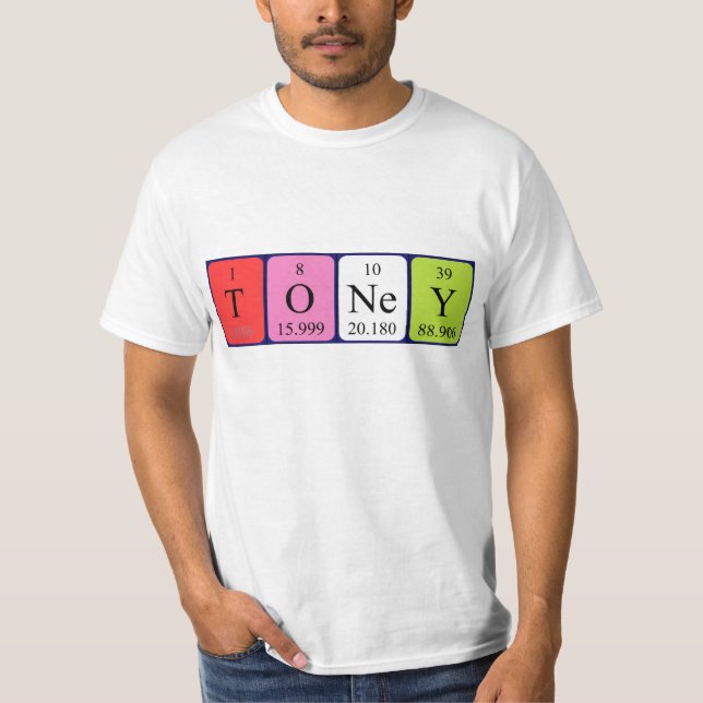 Toney periodic table name shirt (Front)