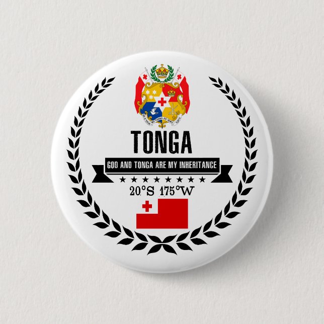 Tonga 6 Cm Round Badge (Front)