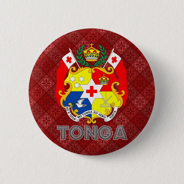 Tonga Coat of Arms 6 Cm Round Badge (Front)