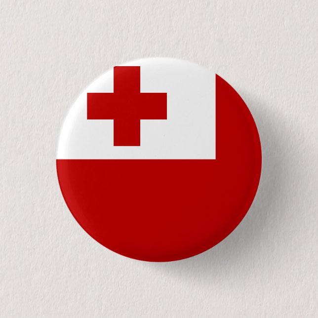 Tonga Flag 3 Cm Round Badge (Front)