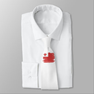 Tonga flag brush stroke, national flag tie