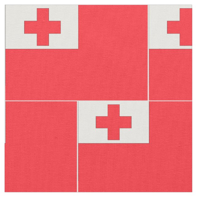 Tonga Flag Fabric (Close Up)