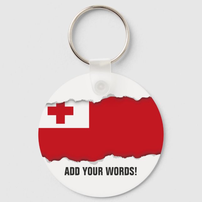 Tonga Flag Key Ring (Front)