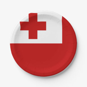 Tonga Flag Paper Plate
