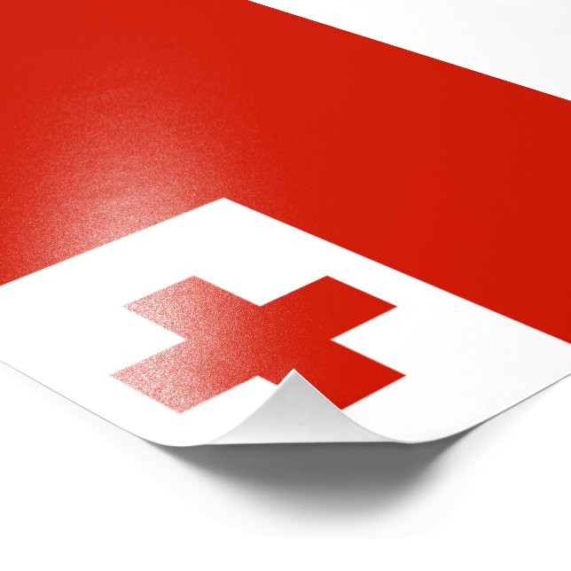Tonga flag photo print (Corner)