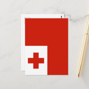Tonga flag postcard