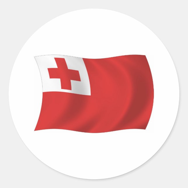 Tonga Flag Sticker (Front)