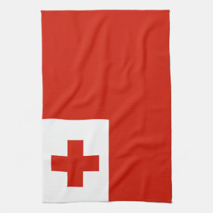 Tonga flag tea towel