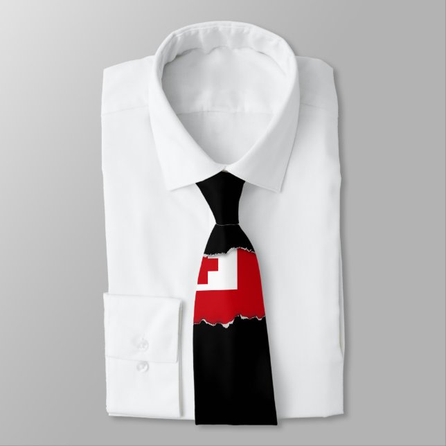Tonga Flag Tie (Tied)