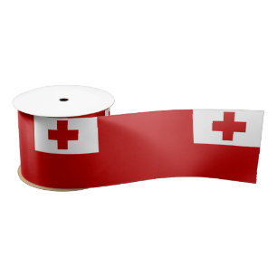 Tonga Flag & Tonga travel, holiday/sports Satin Ribbon