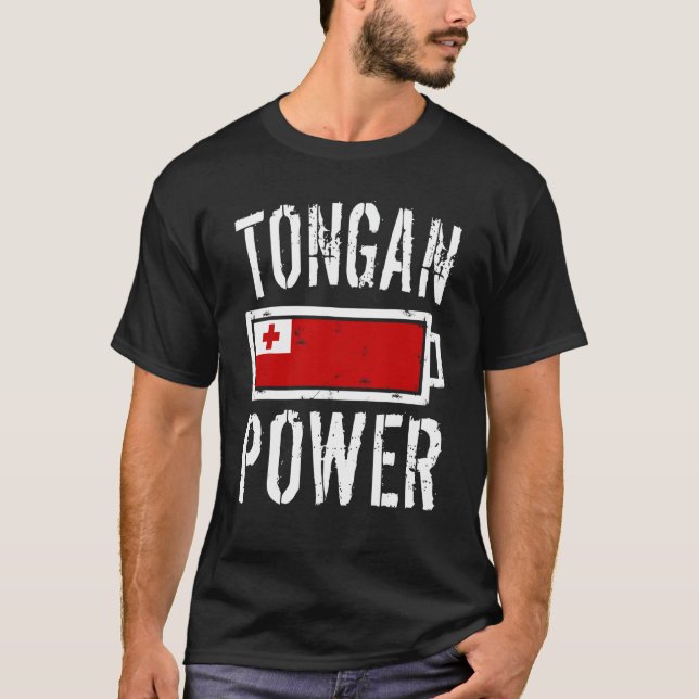 Tonga Flag  Tongan Power Battery Proud Tee (Front)
