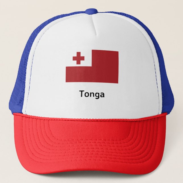 Tonga Flag Trucker Hat (Front)