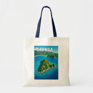Tonga Illustration Travel Art Vintage Tote Bag