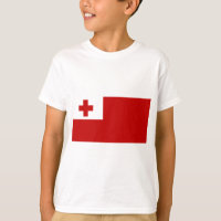 Tonga Island Flag Red Cross