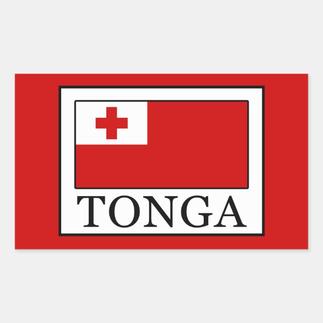 Tonga Rectangular Sticker (Front)