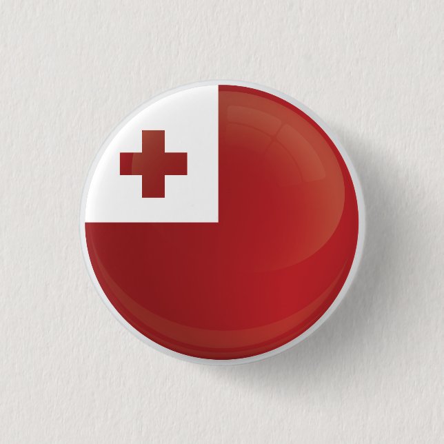 Tonga  Round Icon Flag 3 Cm Round Badge (Front)