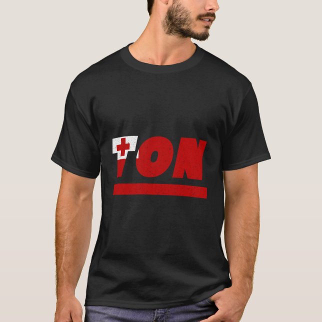 Tonga Tongans With Flag T-Shirt (Front)