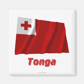 Tonga Waving Flag with Name Magnet