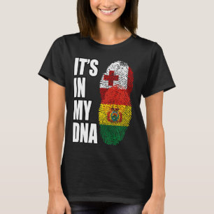 Tongan And Bolivian Mix Heritage DNA Flag T-Shirt