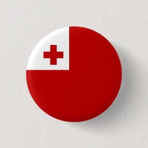 Tongan Flag, Flag of Tonga 3 Cm Round Badge