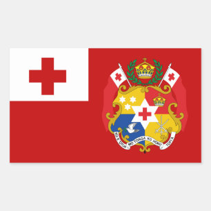 Tongan Flag & Seal, Flag of Tonga Rectangular Sticker