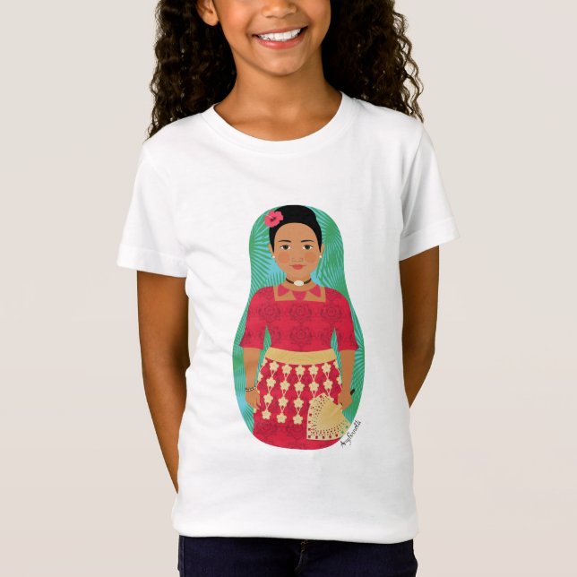 Tongan Matryoshka Girls' T-Shirt (Front)