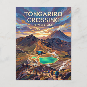 Tongariro Alpine Crossing New Zealand Postcard