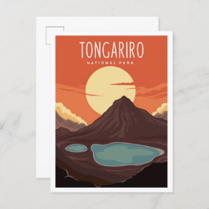 Tongariro National Park New Zealand Travel Postcard