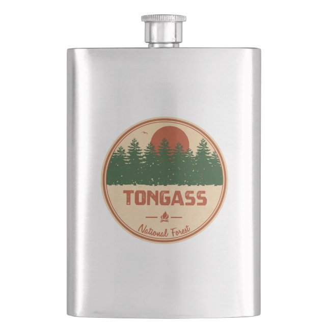 Tongass National Forest Hip Flask (Front)