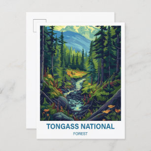 Tongass National Forest Illustration Travel Postcard