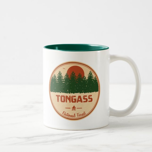 Tongass National Forest Two-Tone Coffee Mug (Right)