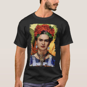 tongteng Popart painter smoking Frida kahlo art fl T-Shirt