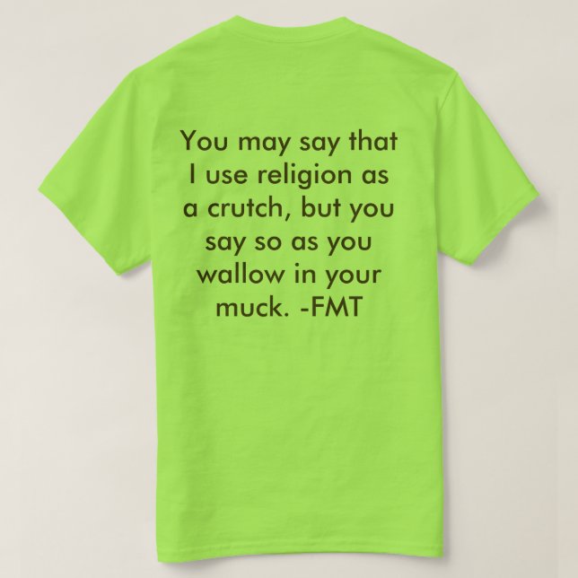 Tongue-in-Cheek Christianity T-Shirt (Design Back)