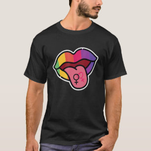 Tongue Lgbtq Butch Lesbian Lgbt Lesbian Pride Flag T-Shirt