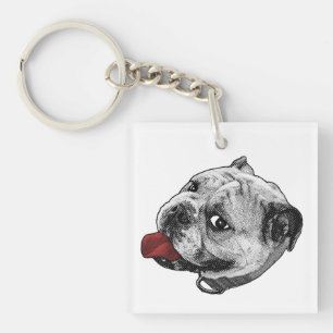Tongue Out Charm Key Ring
