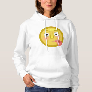 Tongue Out Emoji Funny Goofy Face Hoodie