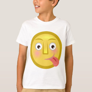 Tongue Out Emoji Funny Goofy Face T-Shirt