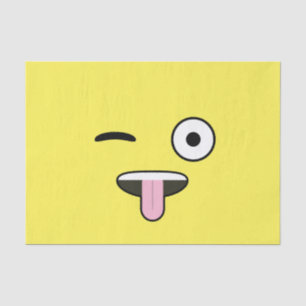Tongue out Emoji Tissue Paper