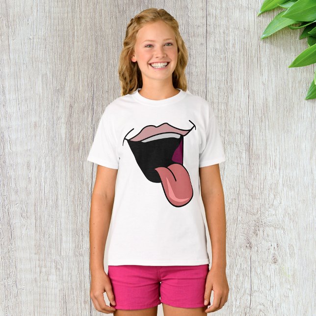 Tongue Out Girls T-Shirt (Creator Uploaded)
