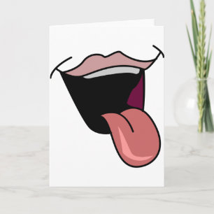 Tongue Out Greeting Cards